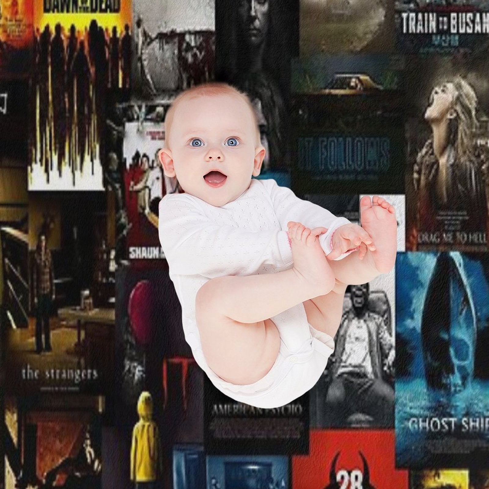 Horror Movie Posters 2000s - 2010s Shrink-resistant Throw Blanket