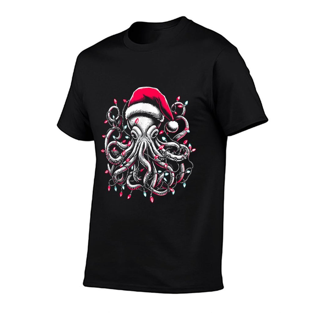 Octopus Christmas Lights Octopus Lover Men Women  Slim-fit Cut T-Shirt