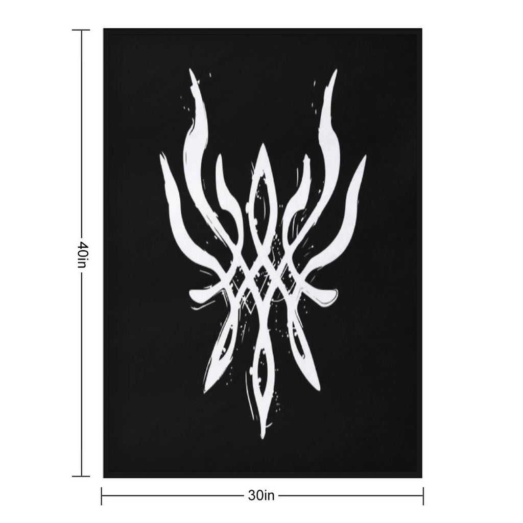 Fire Emblem™ Three Houses - Byleth Crest of Flames (Blazing Version) [White] Quick-dry Throw Blanket