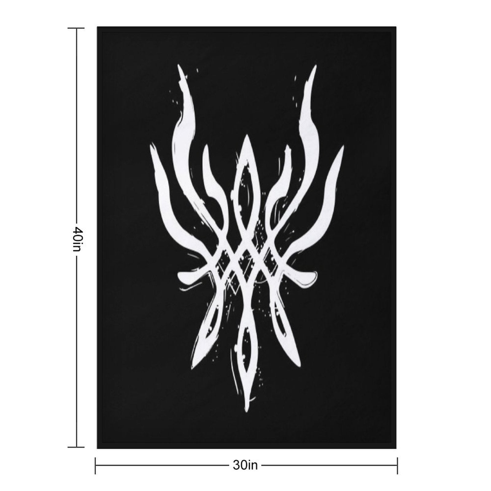 Fire Emblem™ Three Houses - Byleth Crest of Flames (Blazing Version) [White] Quick-dry Throw Blanket