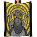 Psychology by Pigeons Playing Ping Pong Plush Throw Blanket