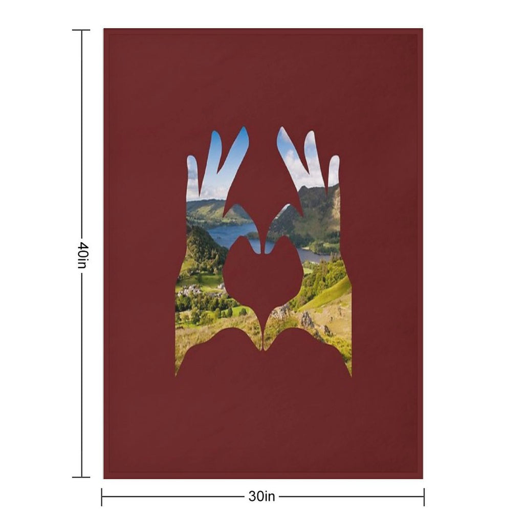 I Love The Lake District - Hands Heart - #41 Premium Throw Blanket
