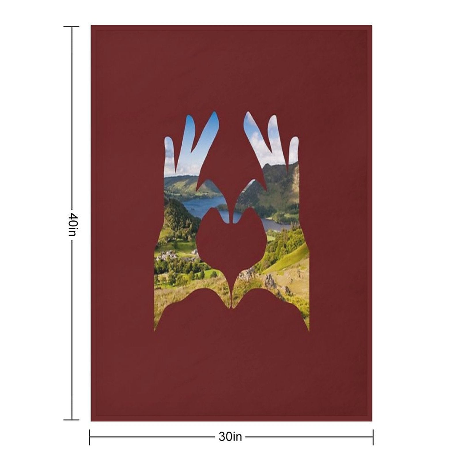 I Love The Lake District - Hands Heart - #41 Premium Throw Blanket