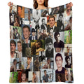 Pedro Pascal Abstract Seamless Collage Quick-dry Throw Blanket