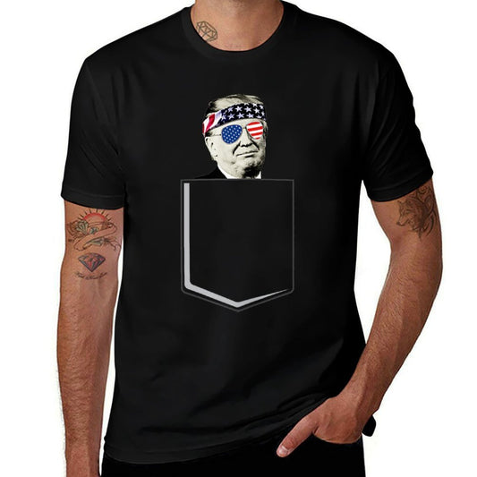 Trump In A Pocket 2024 President Trump Pocket 4th Of July  Moisture-wicking T-Shirt