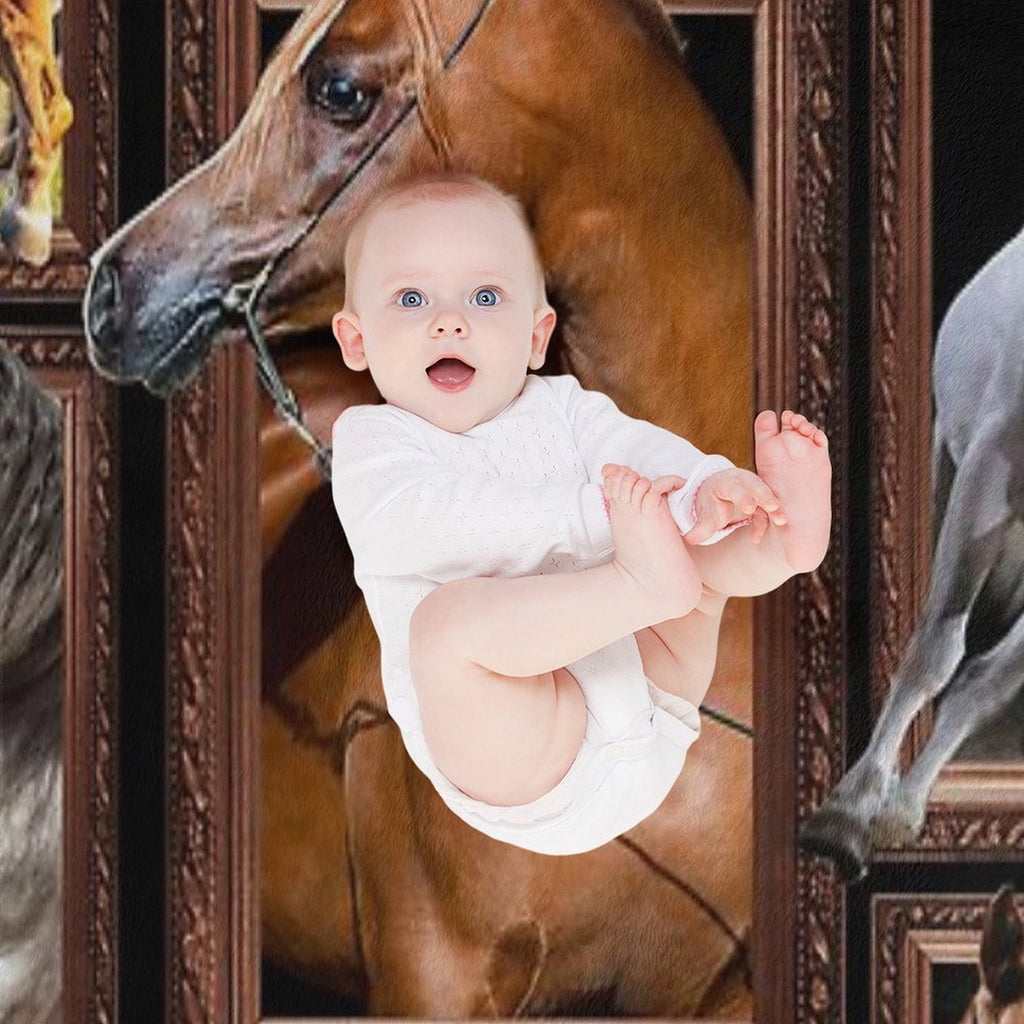 Horse Arabian Horses Blanket Sustainable Throw Blanket