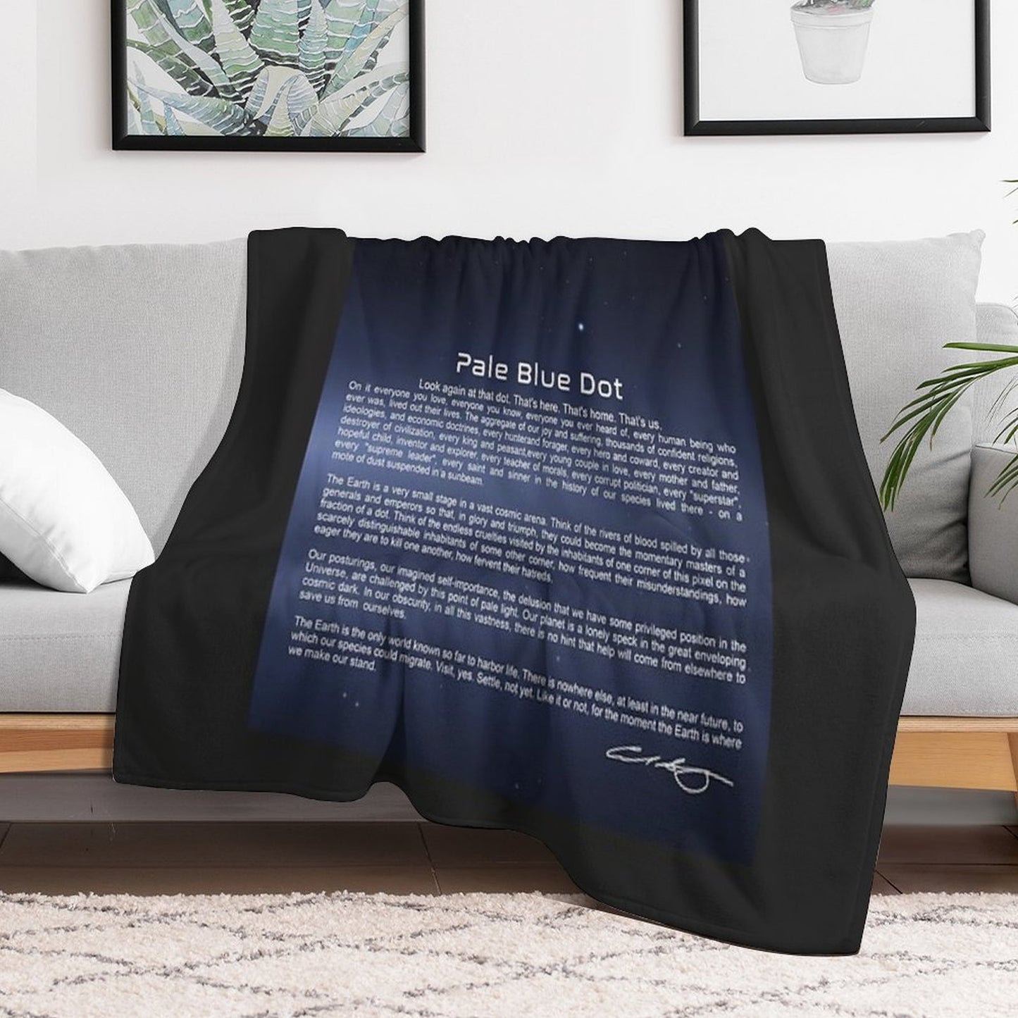 Pale Blue Dot - Carl Sagan Machine-washable Throw Blanket