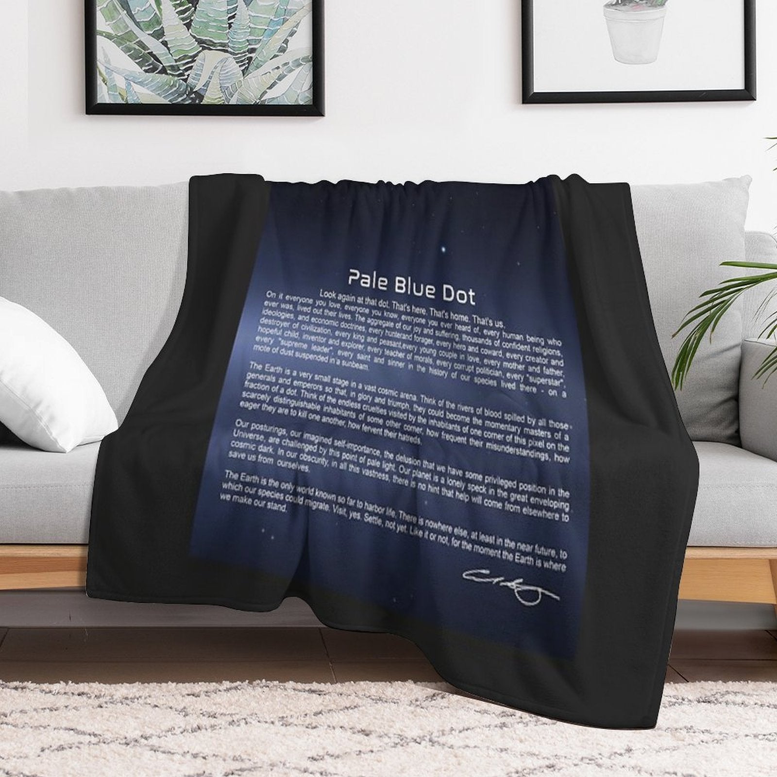Pale Blue Dot - Carl Sagan Machine-washable Throw Blanket