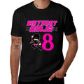 Kids Cute Ninja Girl Birthday 8 Year Old  Rolled Sleeves T-Shirt