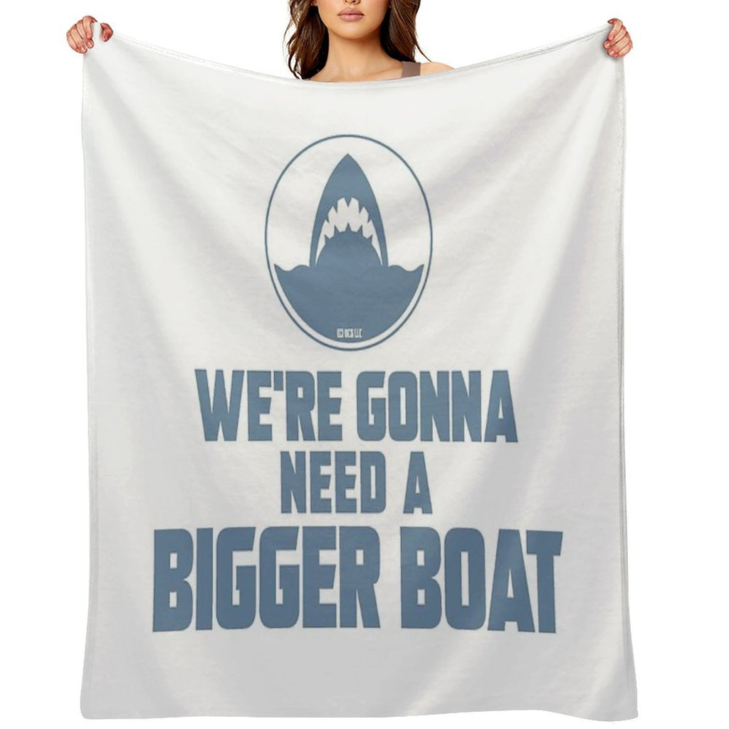 JAWS Movie We`re Gonna Need A Bigger Boat Machine-washable Throw Blanket
