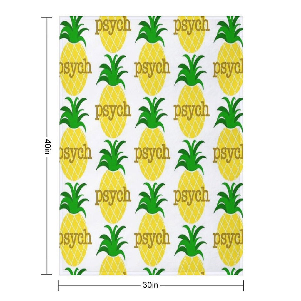 Psych Pineapple Machine-washable Throw Blanket