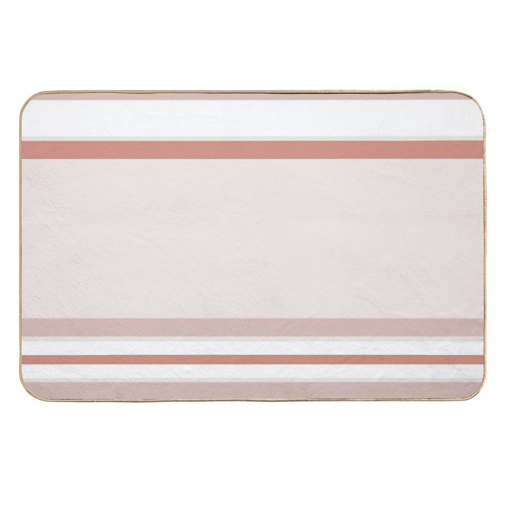 Line Art Neutral Peach  Eco-Friendly Bath Mat