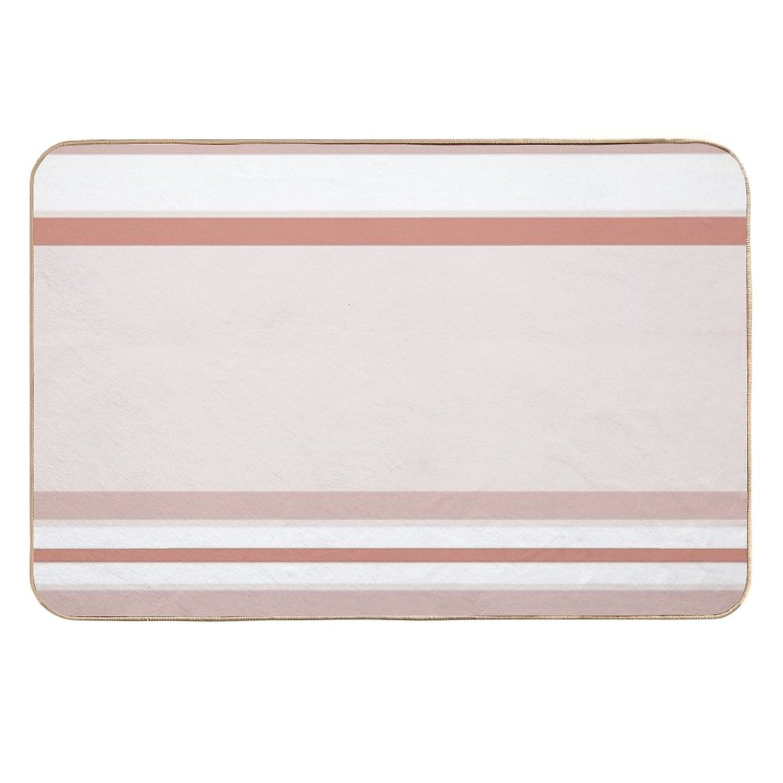 Line Art Neutral Peach  Eco-Friendly Bath Mat