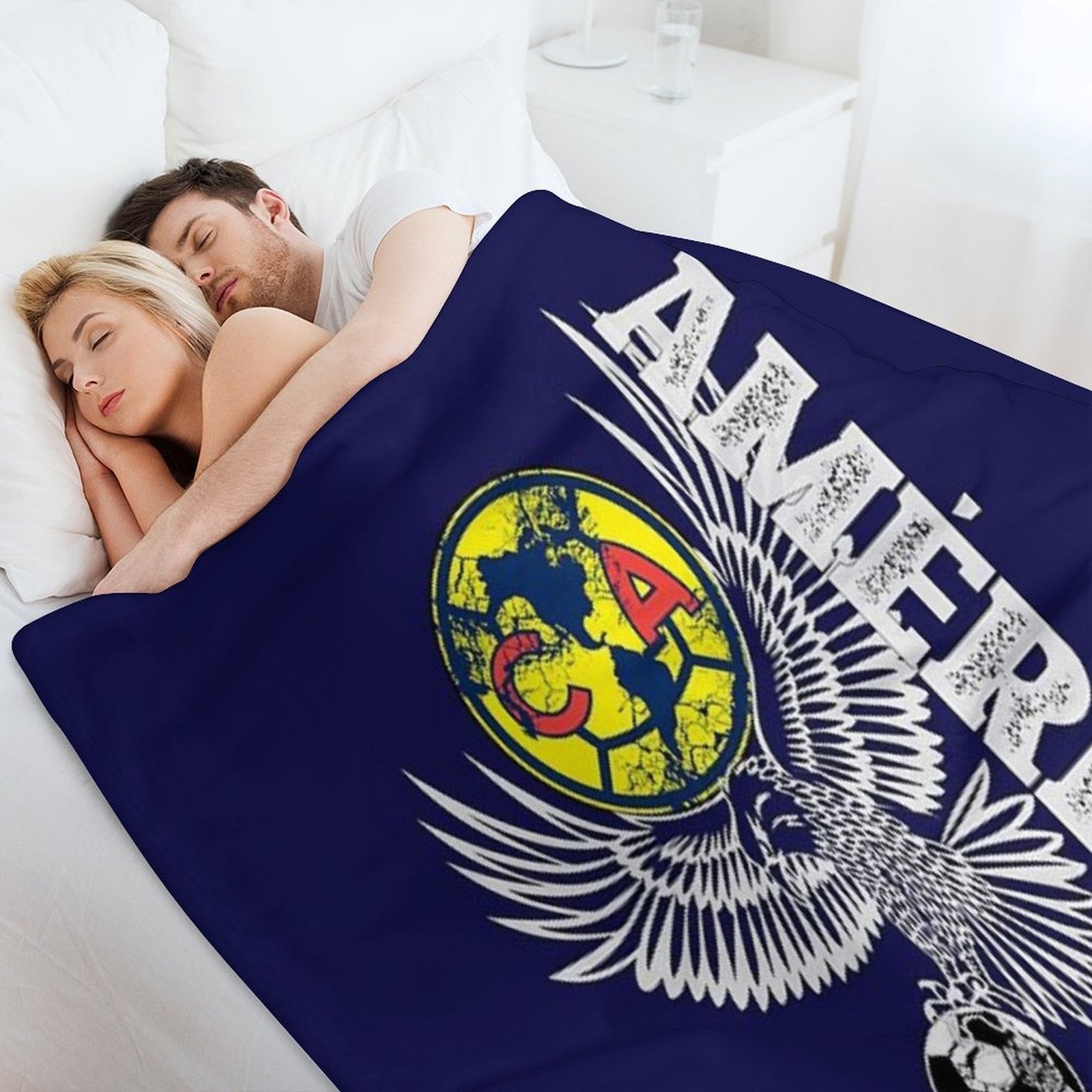 Aguilas Del America Playera Futbol Mexicano Liga Mx Multi-functional Throw Blanket
