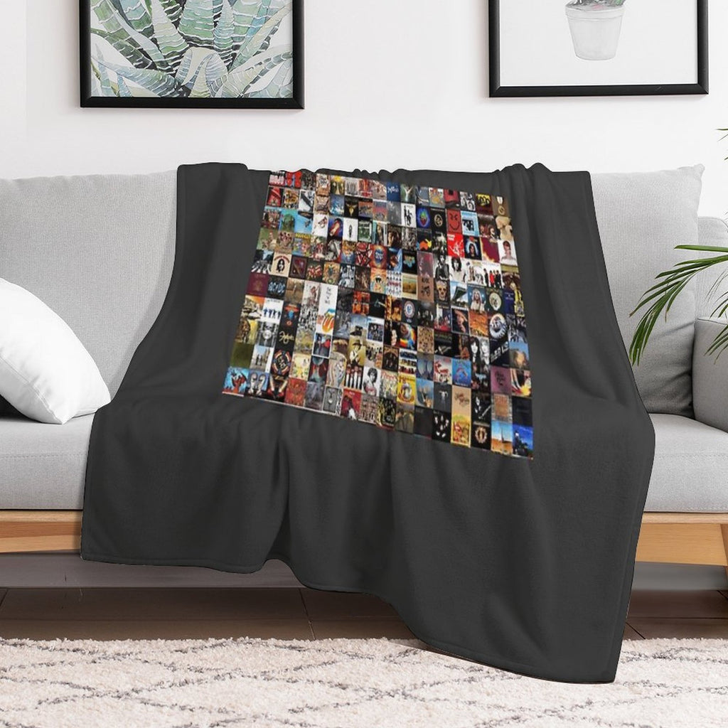Classic Rock Covers - Collage Essential Shrink-resistant Throw Blanket