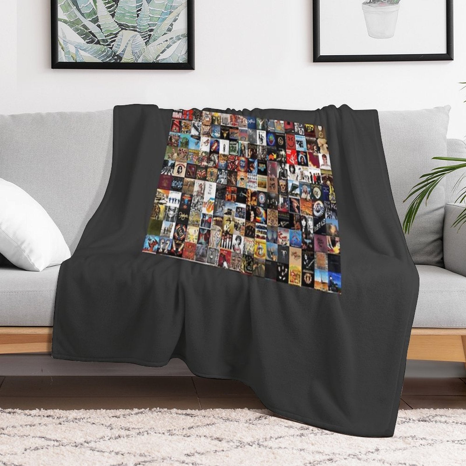 Classic Rock Covers - Collage Essential Shrink-resistant Throw Blanket