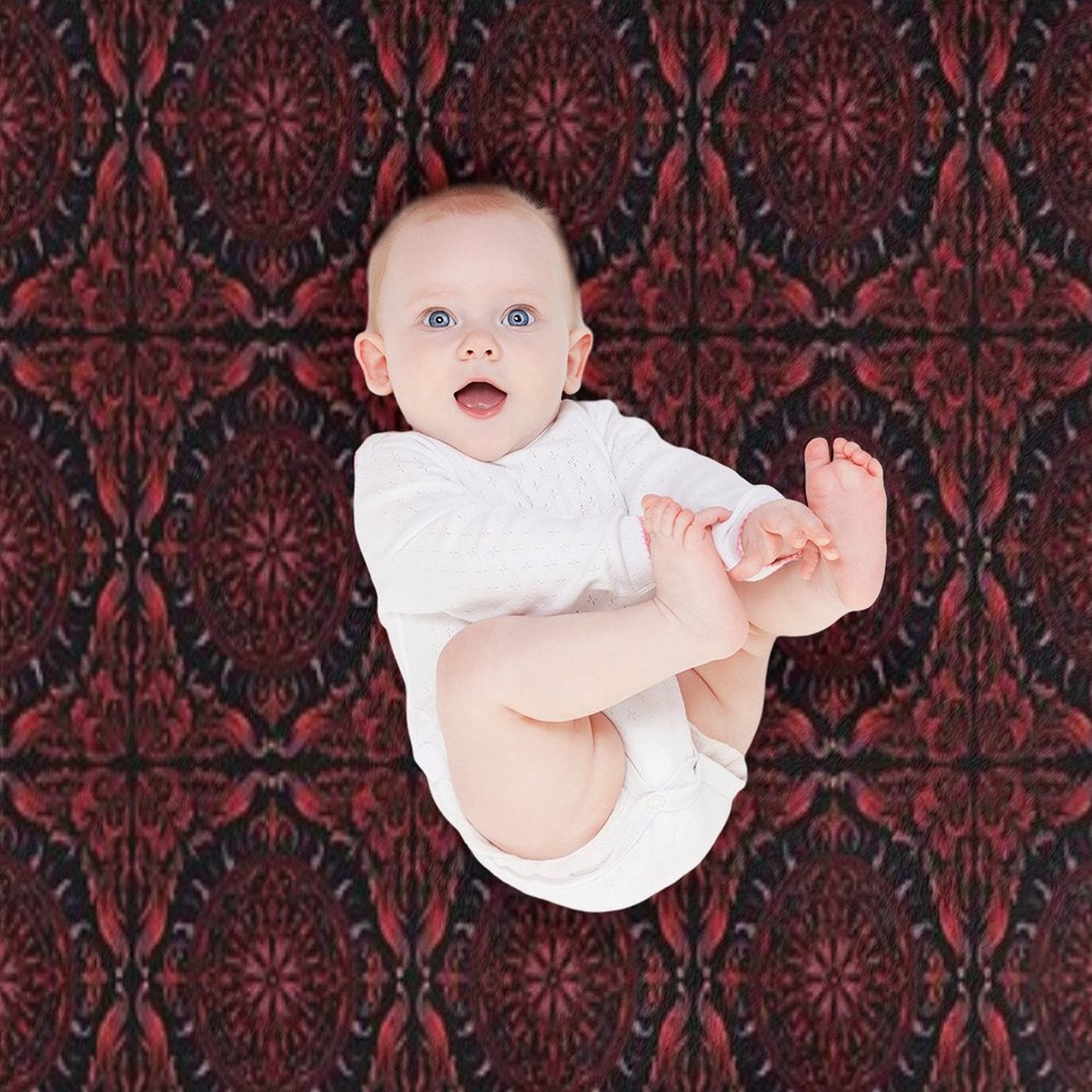 Gothic Vampire Pattern Sustainable Throw Blanket