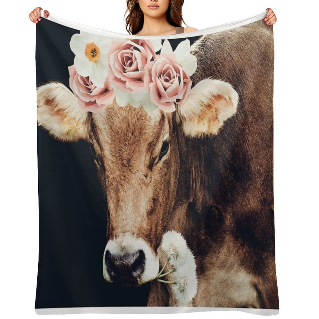 Glamour Cow Versatility Throw Blanket