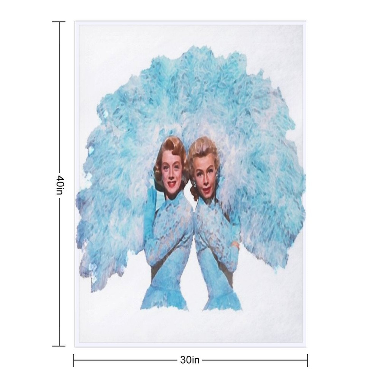 Sisters - Watercolor Plush Throw Blanket