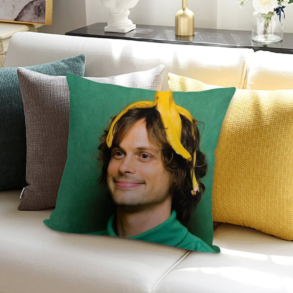 Matthew Gray Gubler with A Banana Soft Skin-Friendly Throw Pillow
