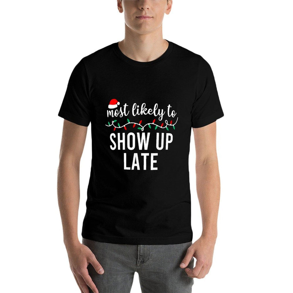 Most Likely To Christmas Matching Family Pajamas Funny  Fade-proof Color T-Shirt