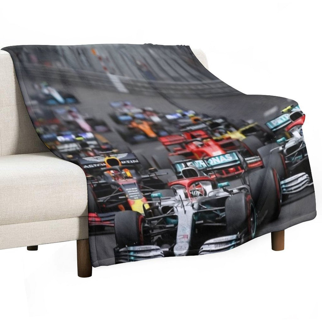 F1 Race Start Quick-dry Throw Blanket