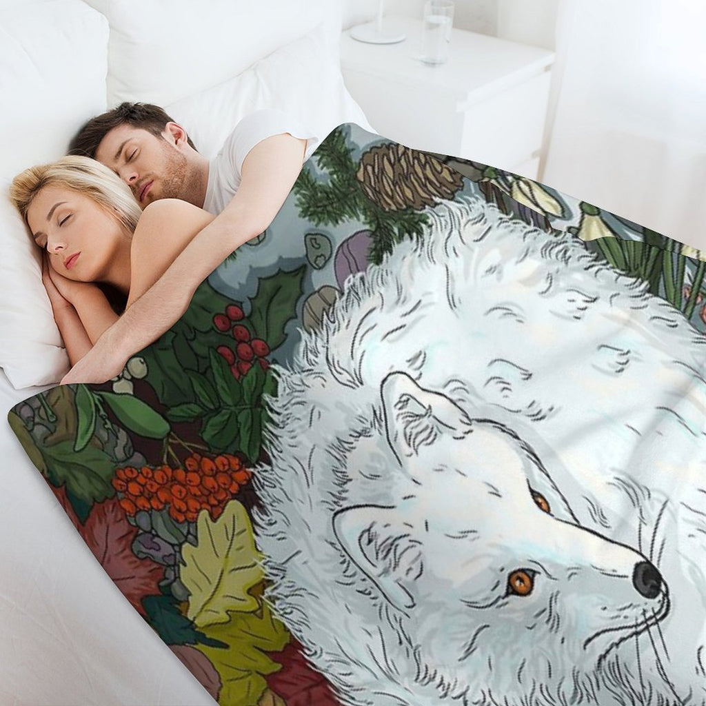 Arctic Fox Durable Throw Blanket