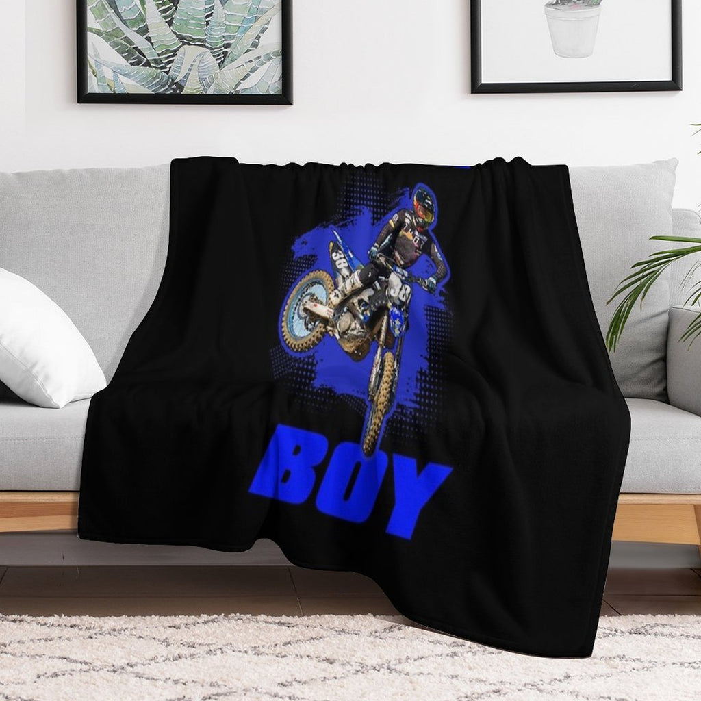 DANGERBOY 38 - Motocross And Supercross Fan Art Travel-friendly Throw Blanket