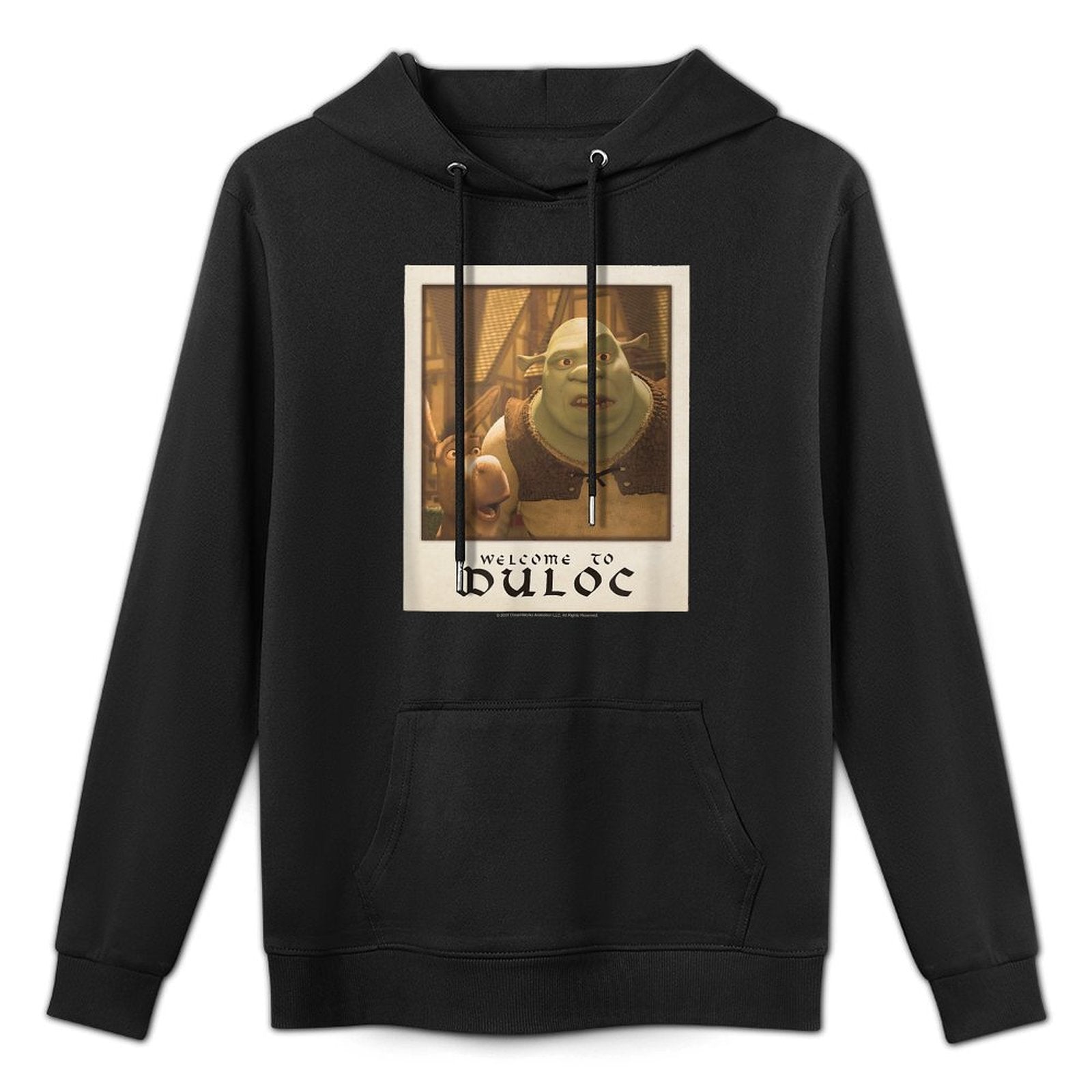 Shrek Welcome To Duloc Shrek And Donkey Polaroid Medium-Weight Fabric Hoodie