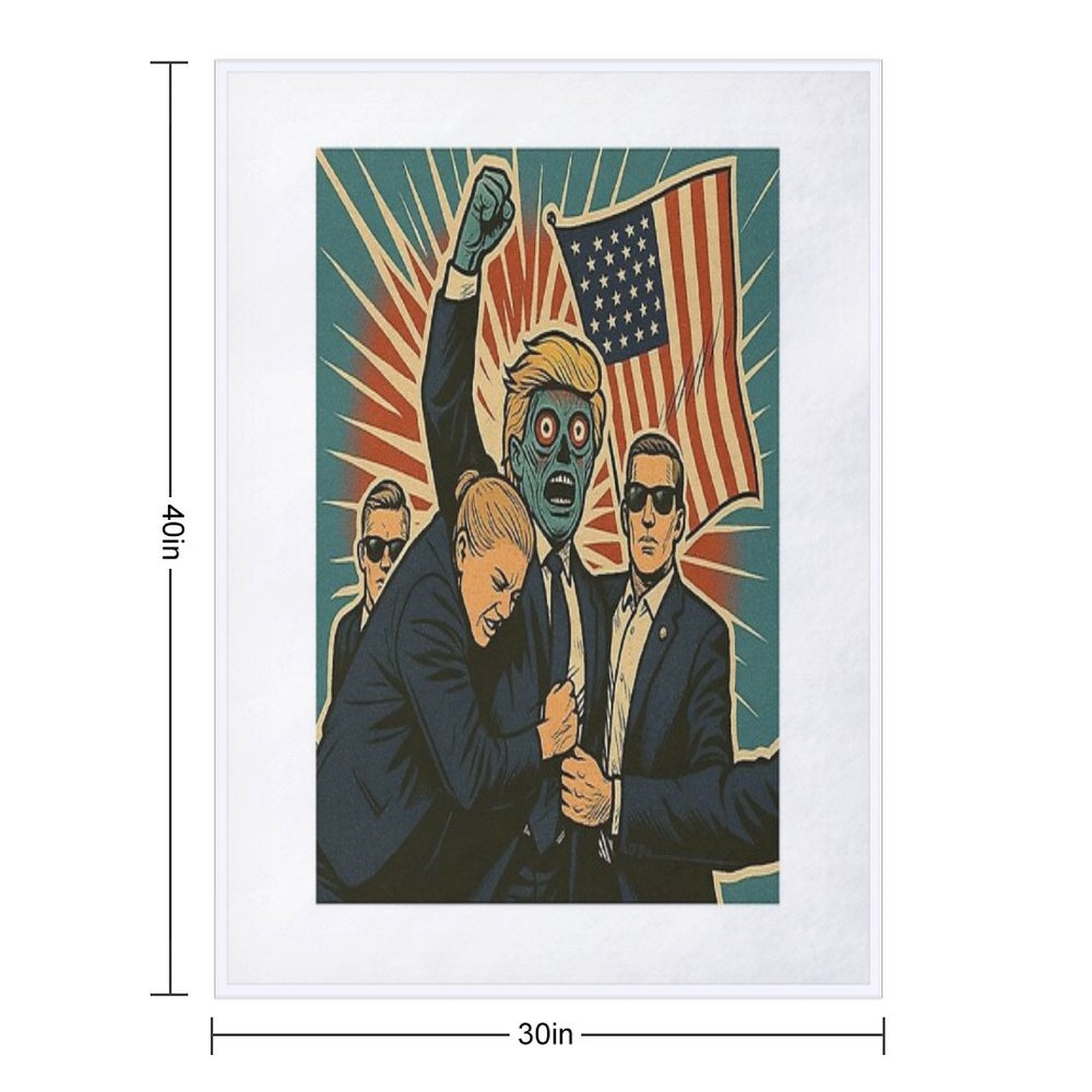 They Live Trump Assassination Parody Versatility Throw Blanket