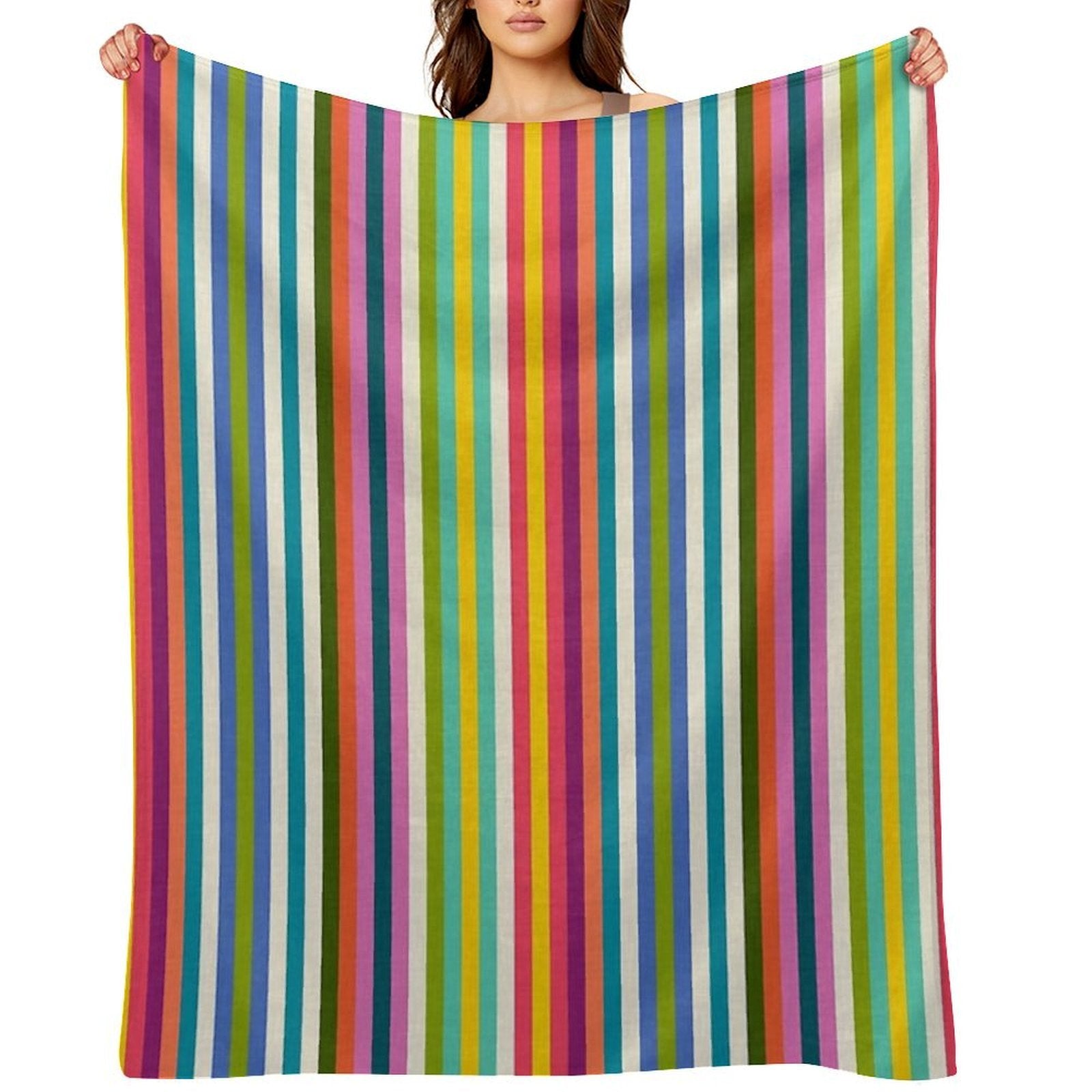 Stripe Pop 1 Eco-conscious Throw Blanket
