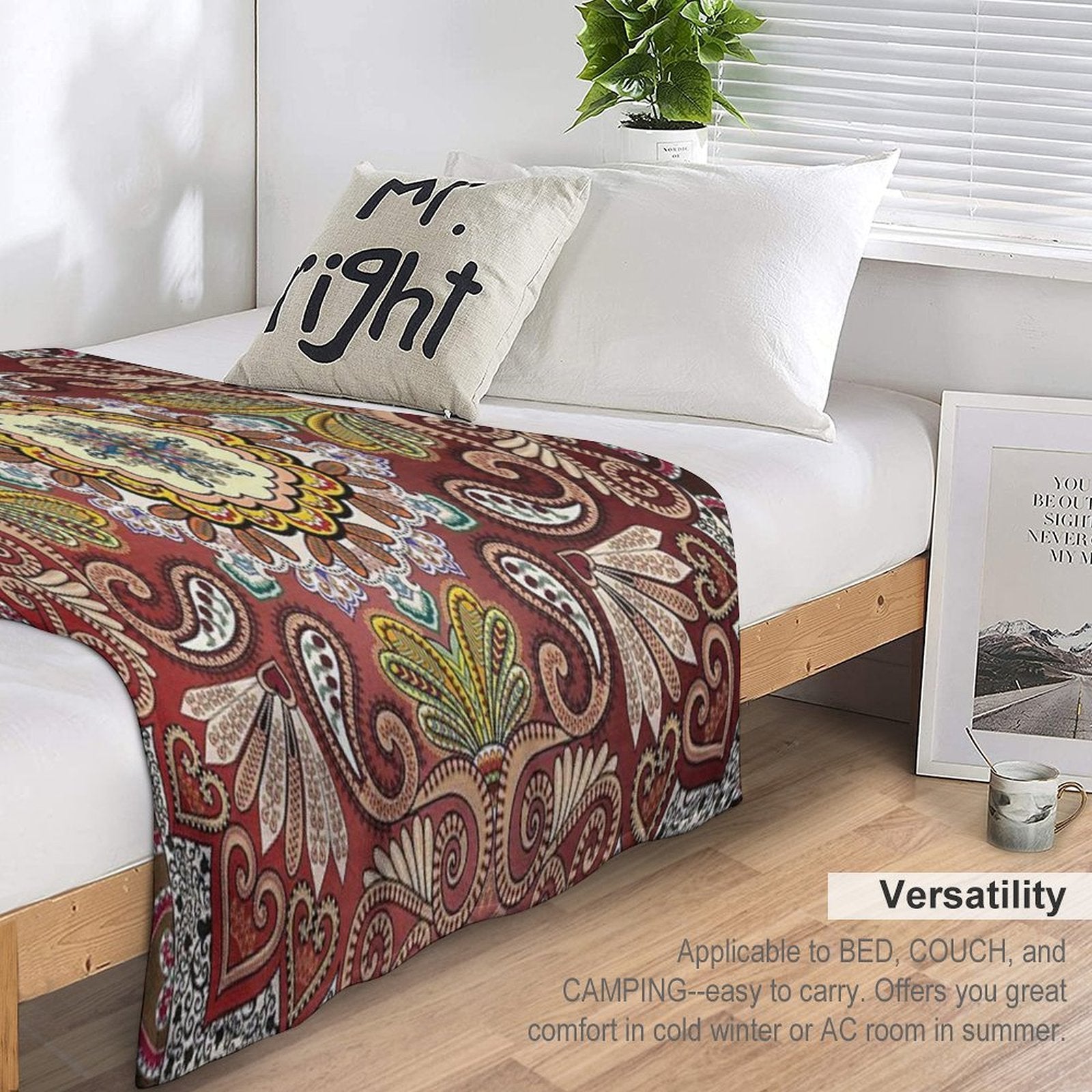 Paisley Retro Premium Throw Blanket