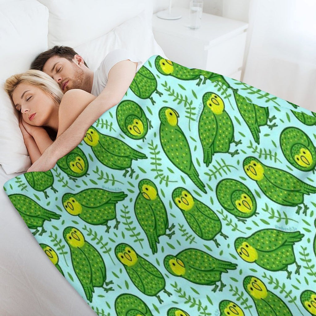 Kakapo Velvety-soft Throw Blanket