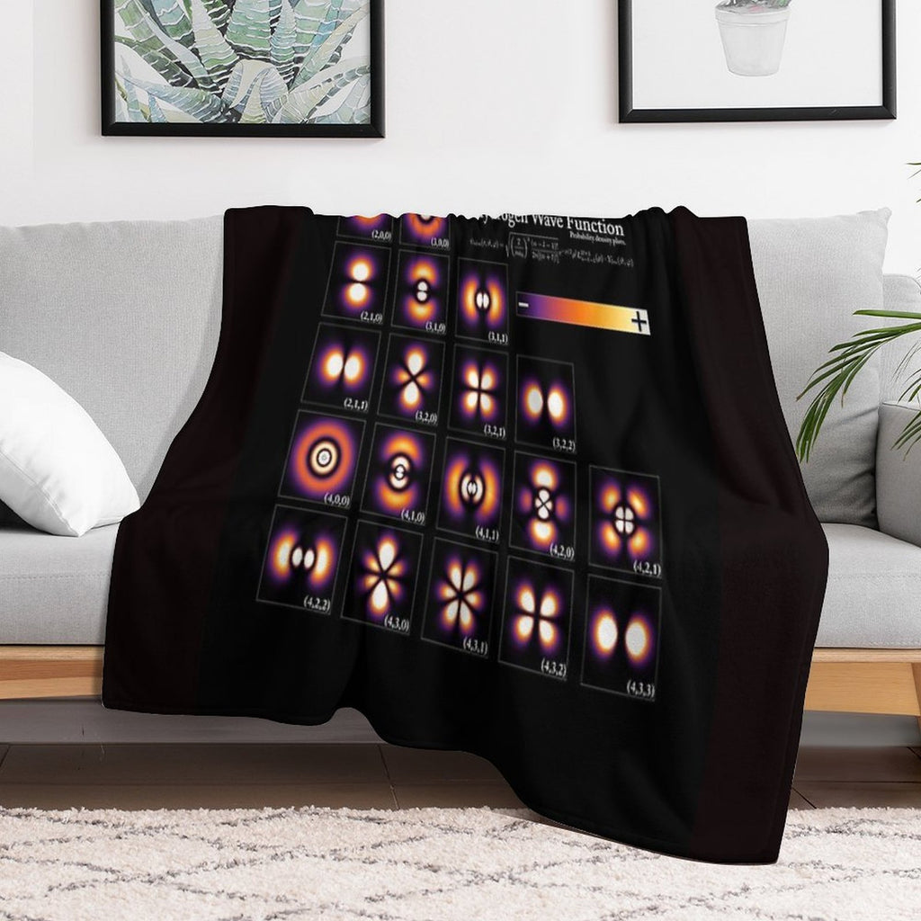 Hydrogen Wave Function – Quantum Mechanics Science Gift Shrink-resistant Throw Blanket