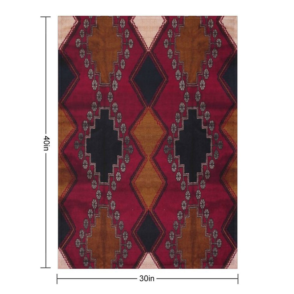 Bohemian Artwork Design Sustainable Throw Blanket