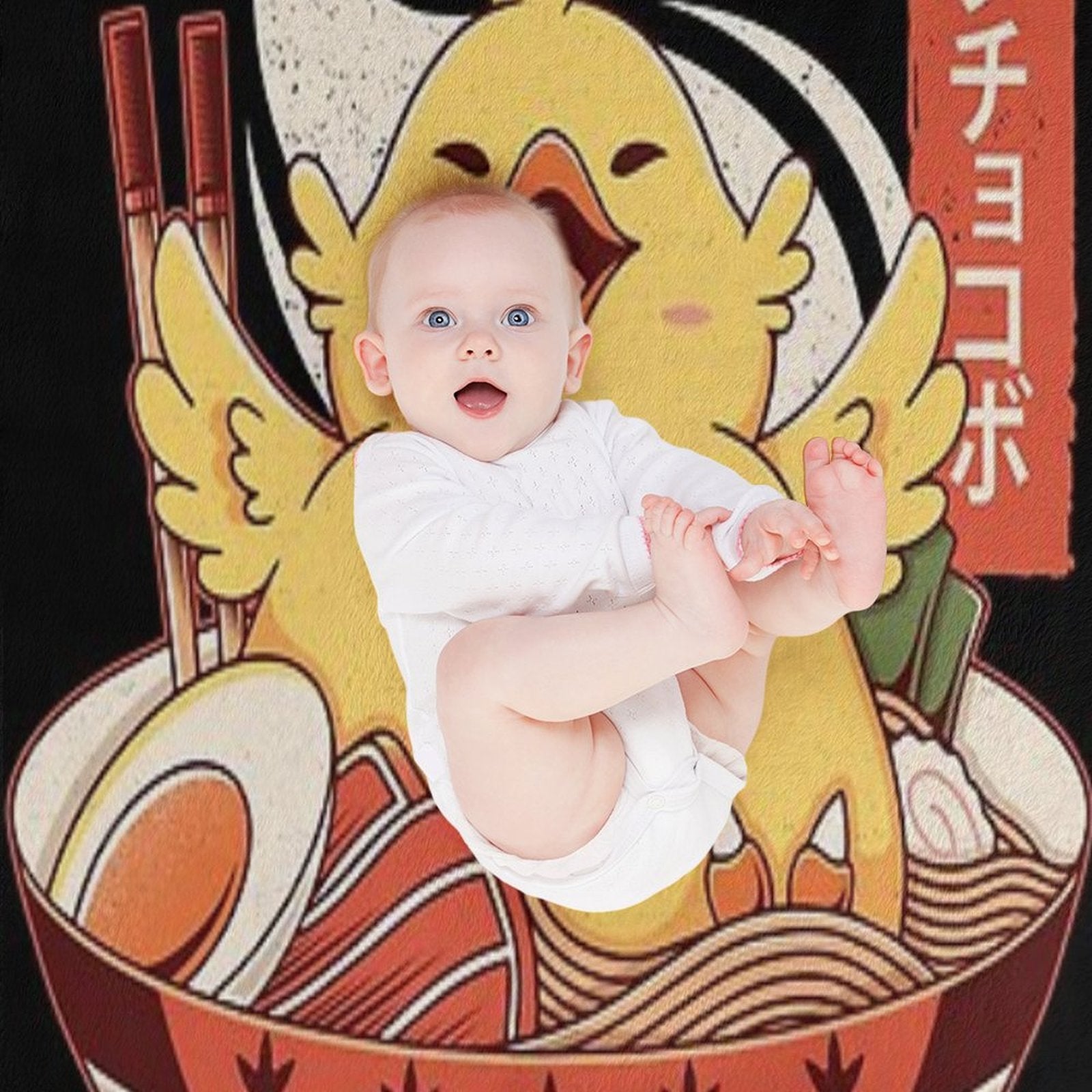 Fat Chocobo Ramen All-season Throw Blanket