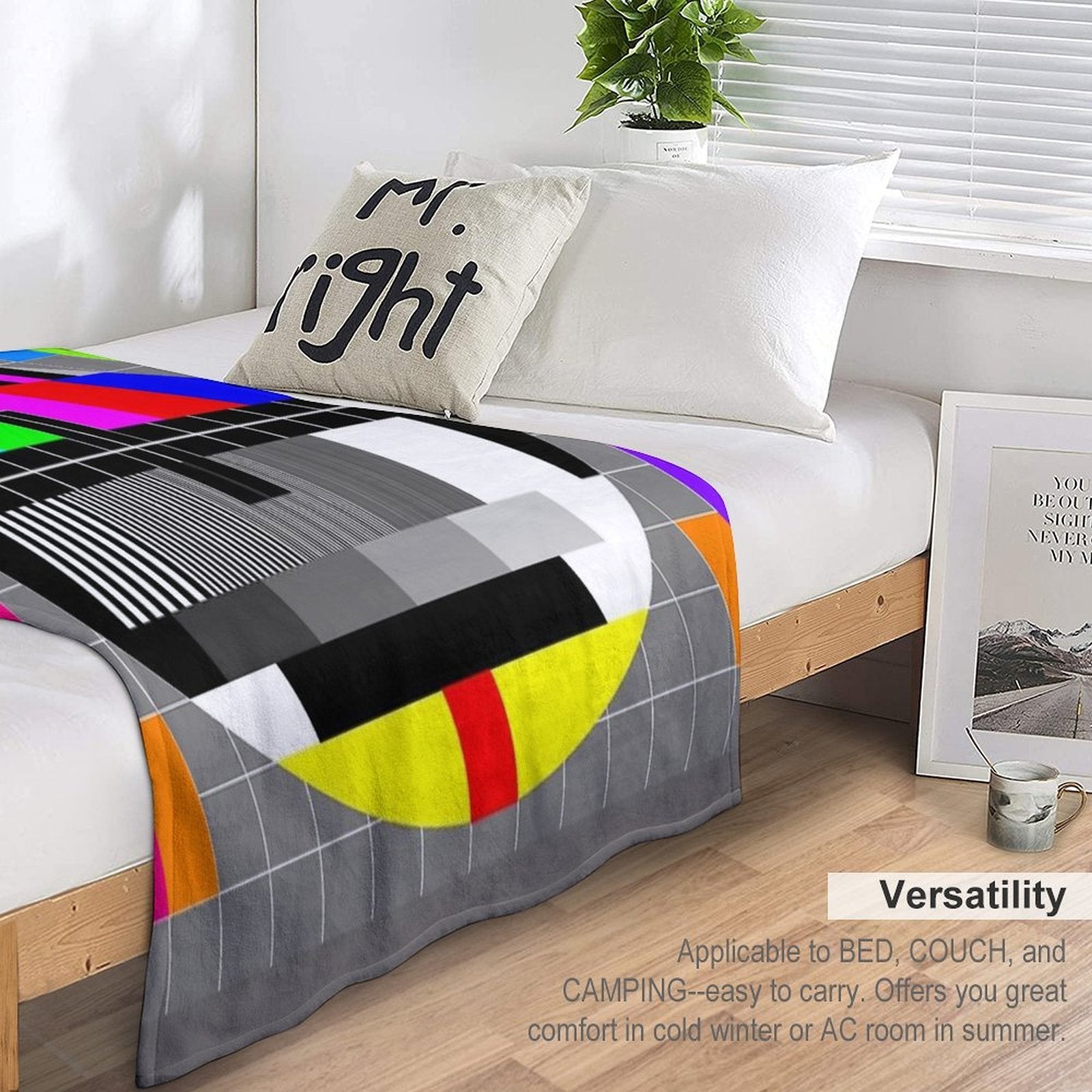 Television Test Card All-season Throw Blanket