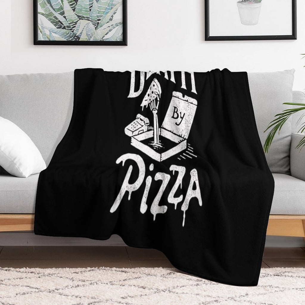 Death By Pizza Eco-conscious Throw Blanket