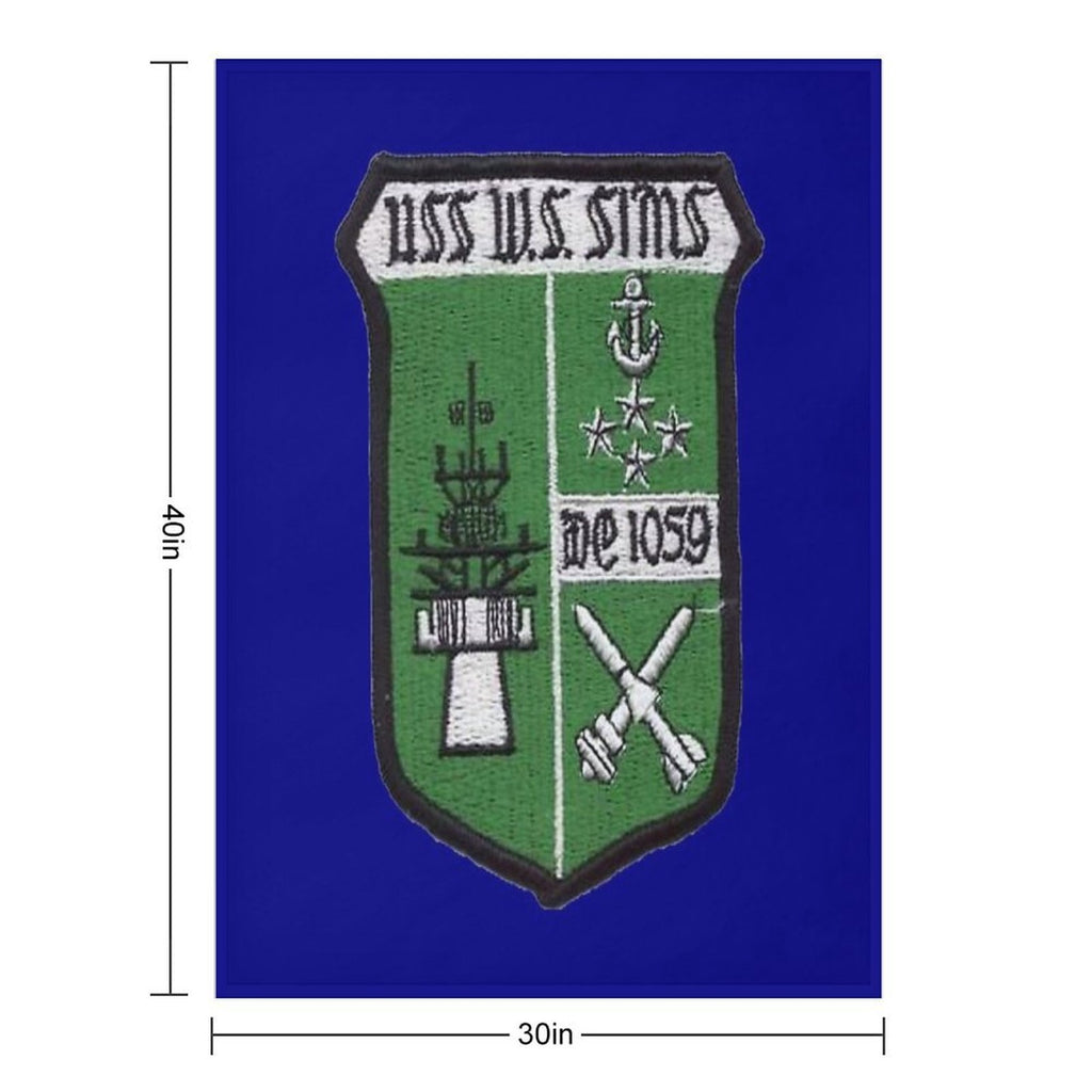 USS W. S. SIMS (DE-1059) SHIP'S STORE Quick-dry Throw Blanket