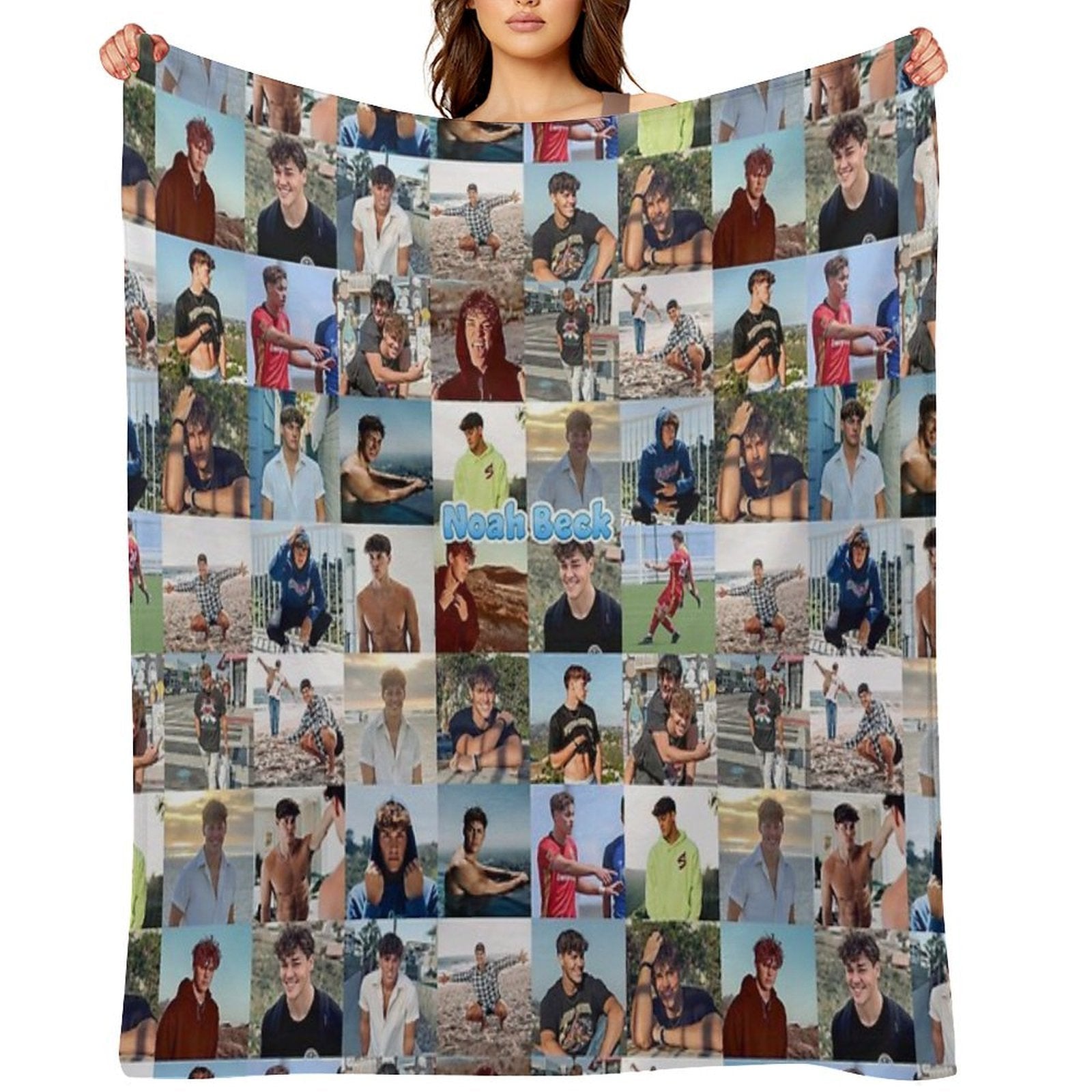 Noah Beck Collage Sustainable Throw Blanket