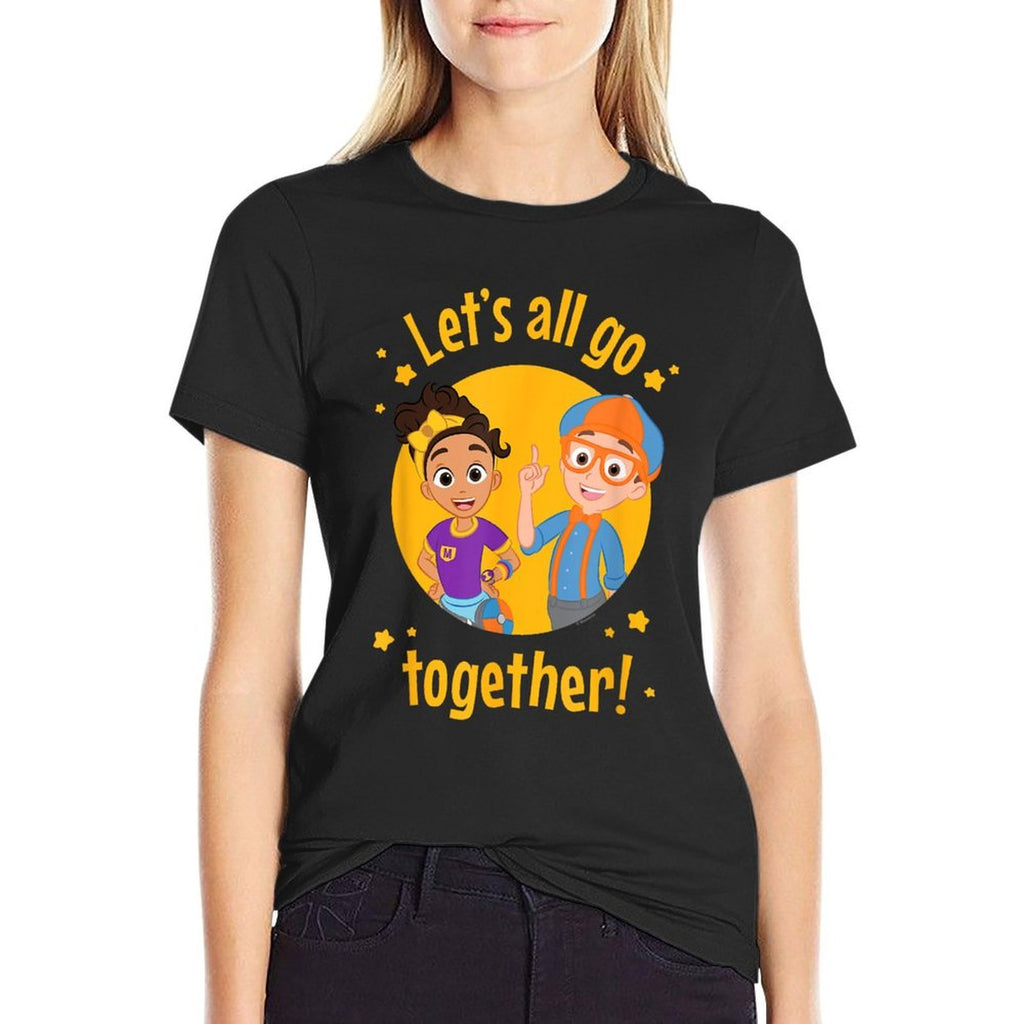 Blippi Let's All Go Together  Slim-fit Cut T-Shirt