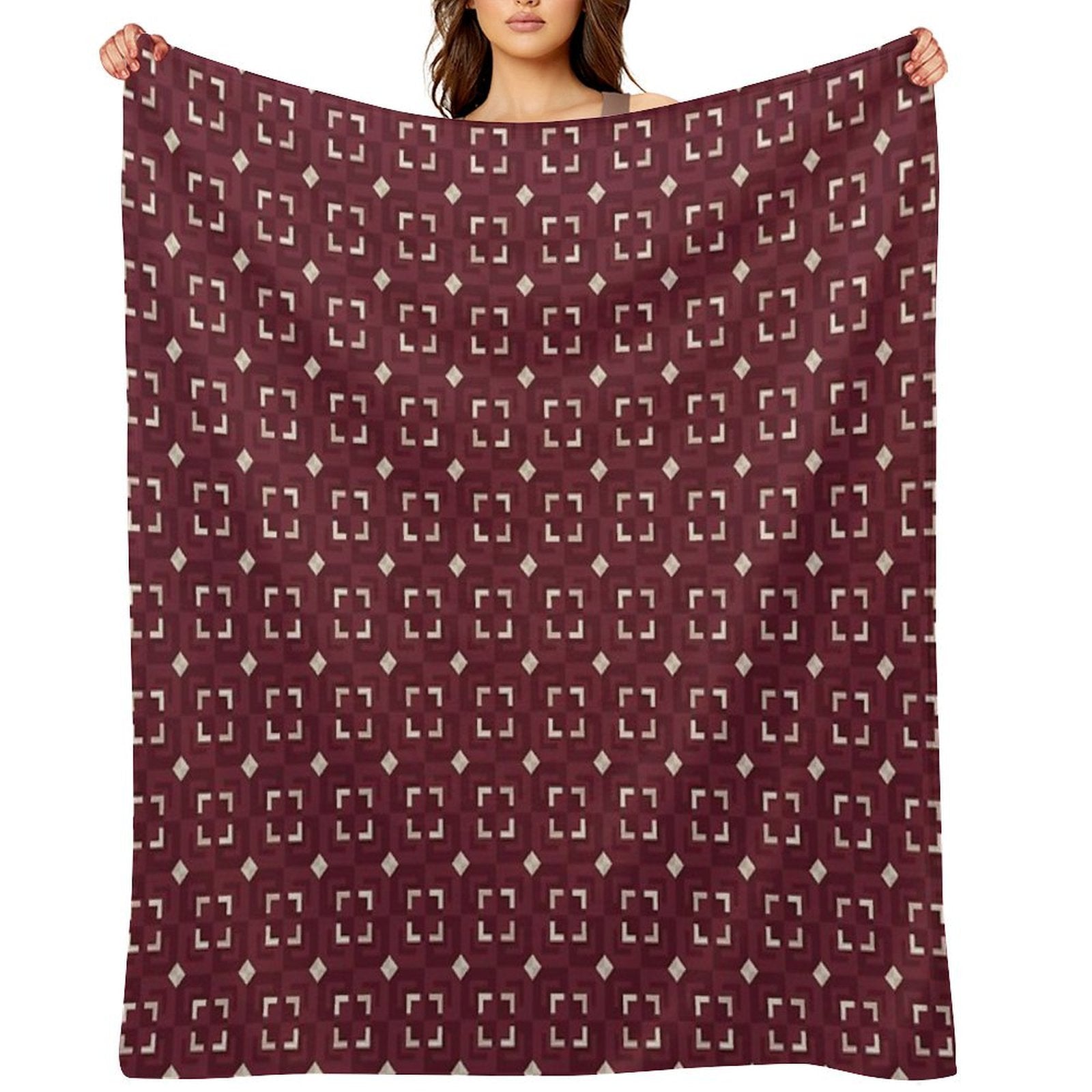 Red Pattern - Board Multi-functional Throw Blanket