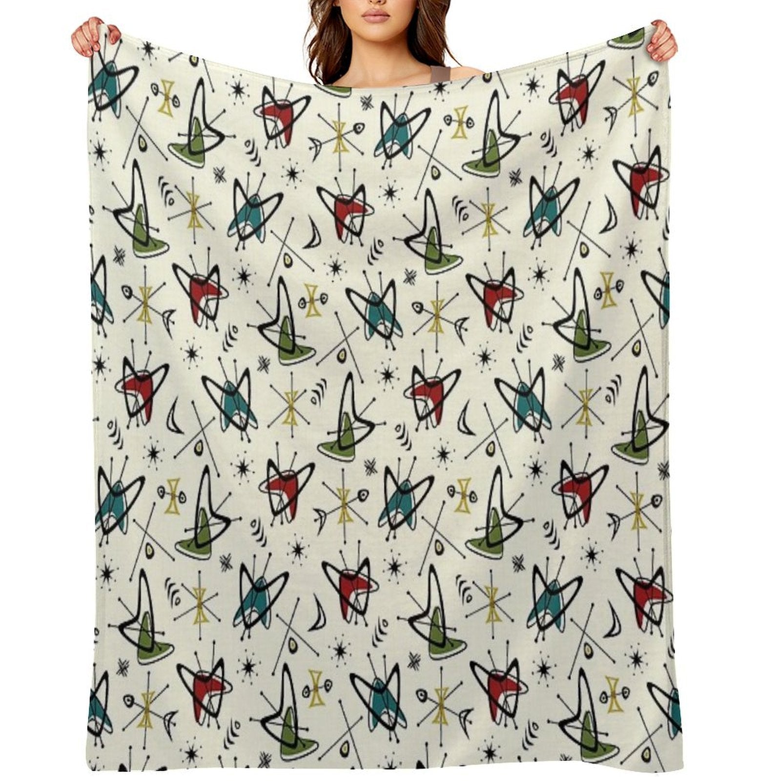 Atomic Boomerang Flashback All-season Throw Blanket