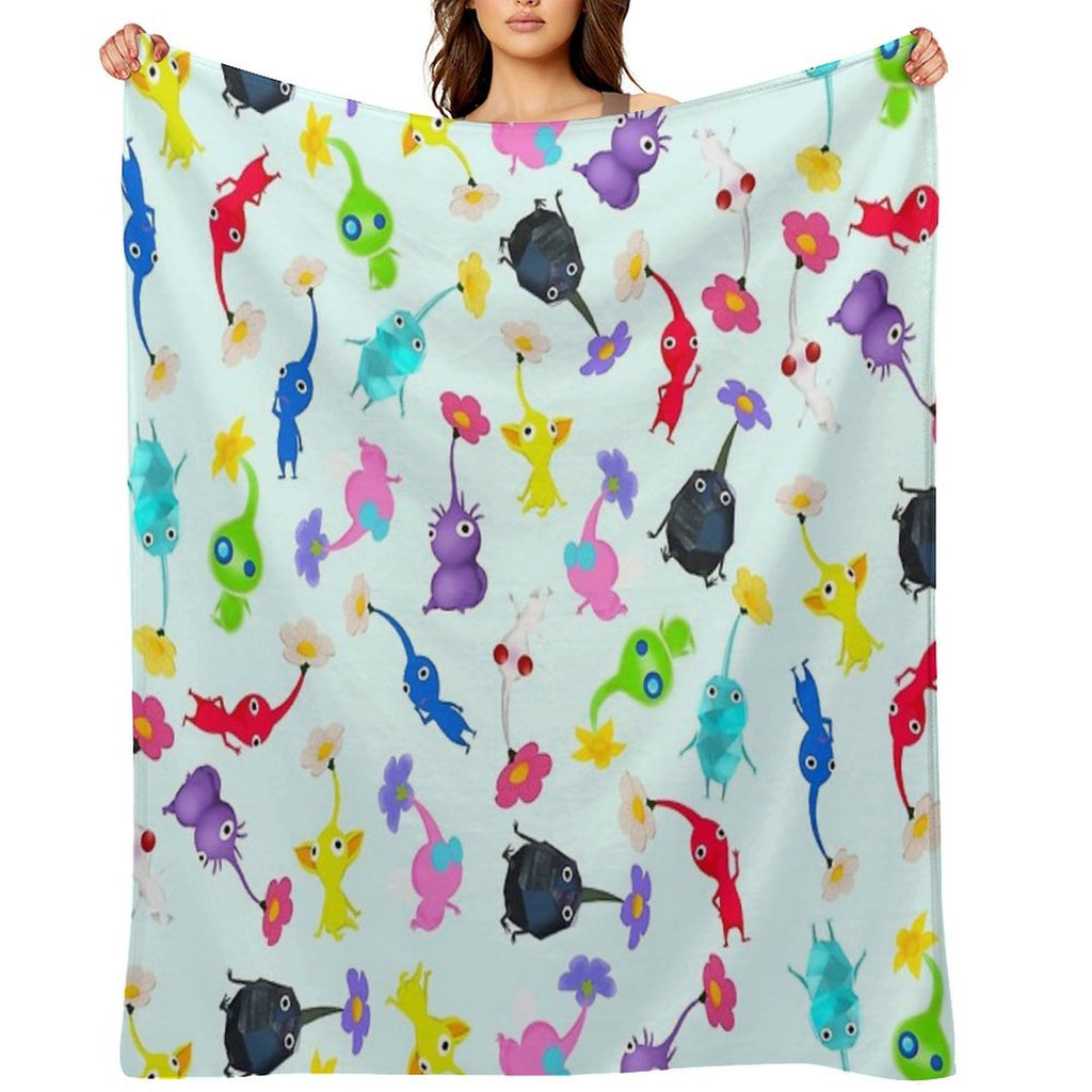 ALL Pikmin Velvety-soft Throw Blanket