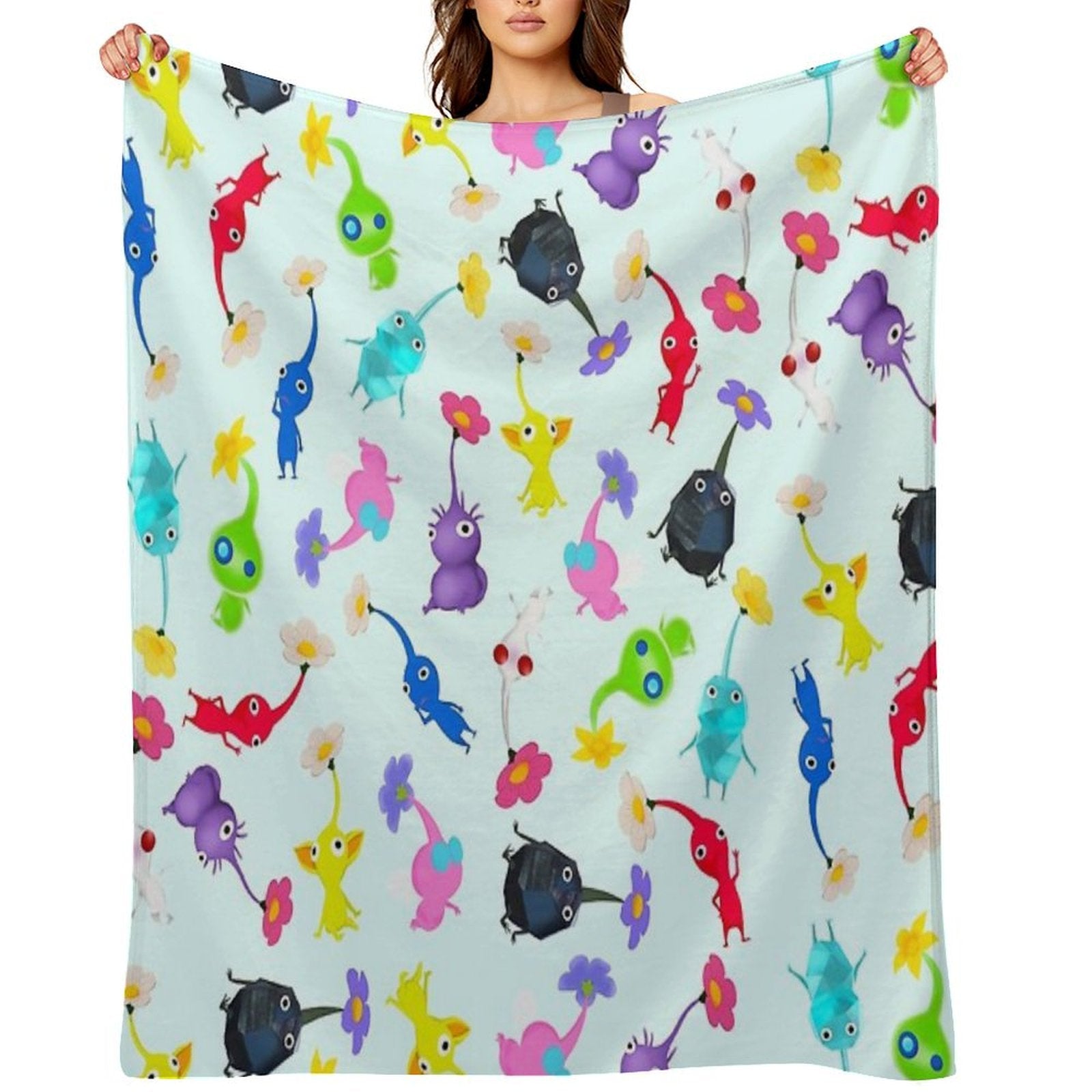 ALL Pikmin Velvety-soft Throw Blanket