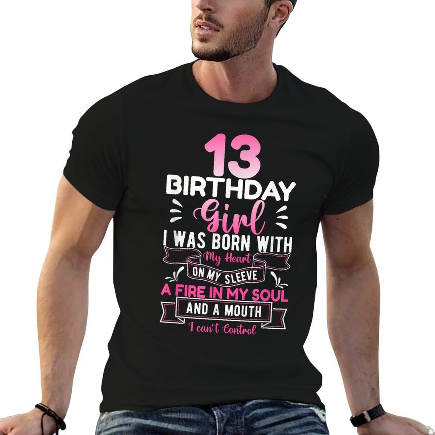 13th Birthday 13 Years Girls Funnynager Birthday  Tagless Design T-Shirt