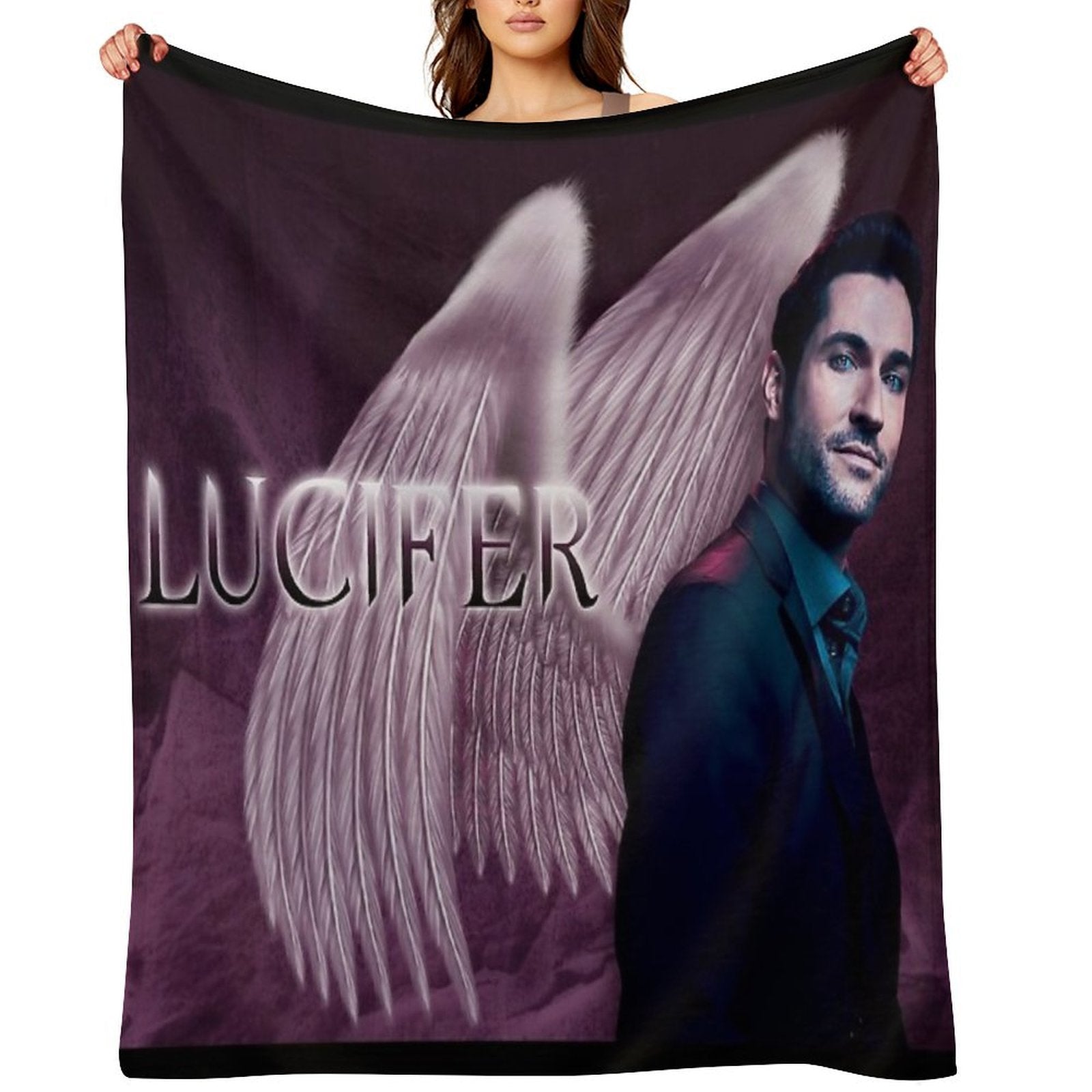 Lucifer Purple Wings Comfort Throw Blanket