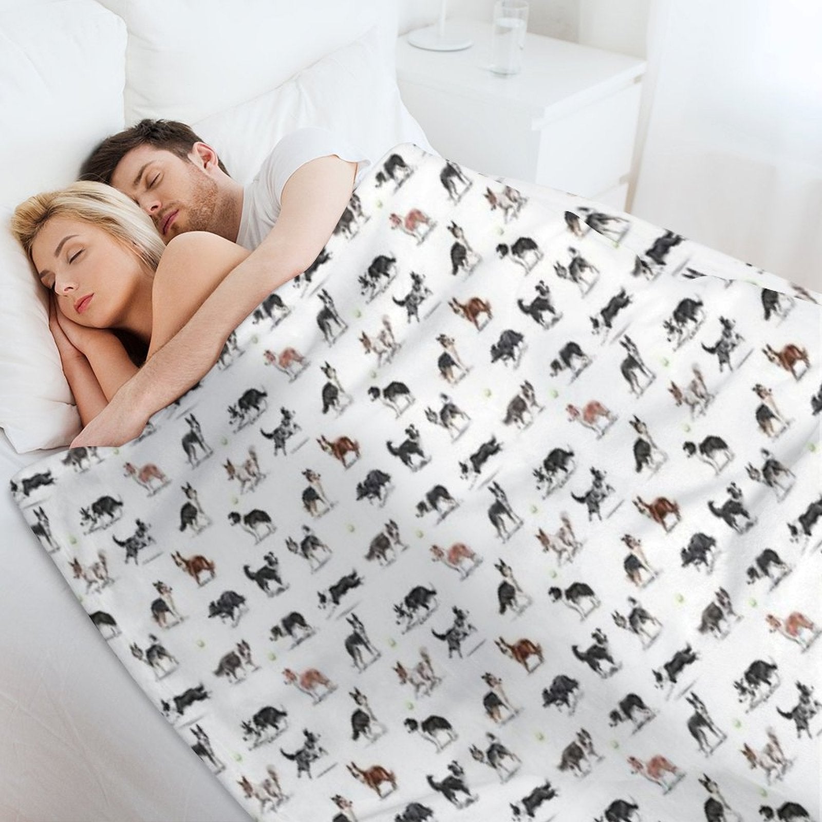 Border Collies Shrink-resistant Throw Blanket