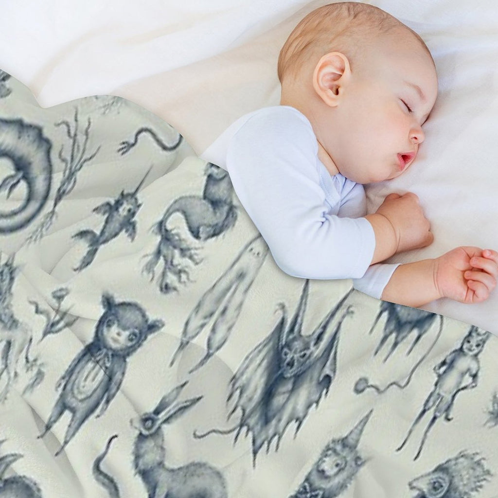 Beings And Creatures Travel-friendly Throw Blanket