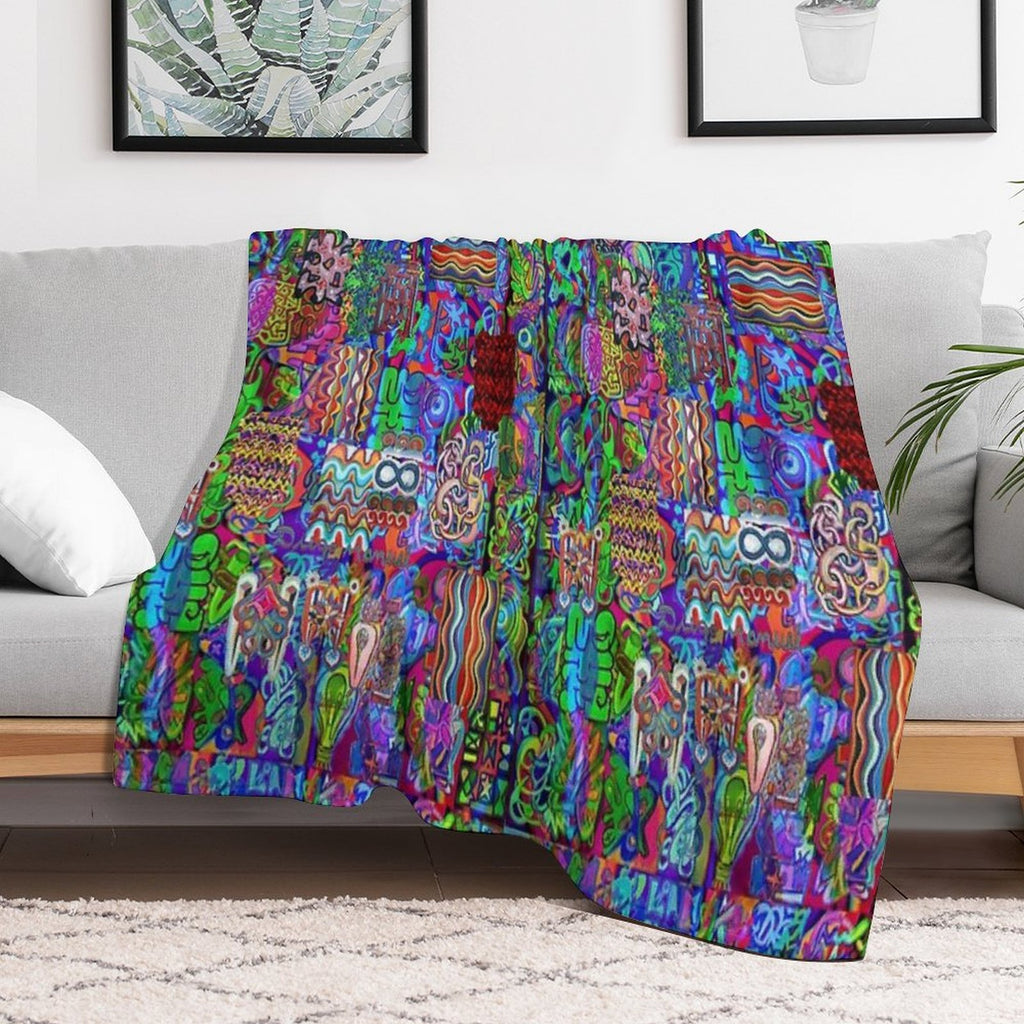 Pop Abstract Sustainable Throw Blanket
